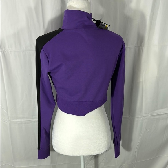 Puma Dua Lipa Collaboration Purple and Black Crop Track Suit Jacket Size Medium - Picture 7 of 10